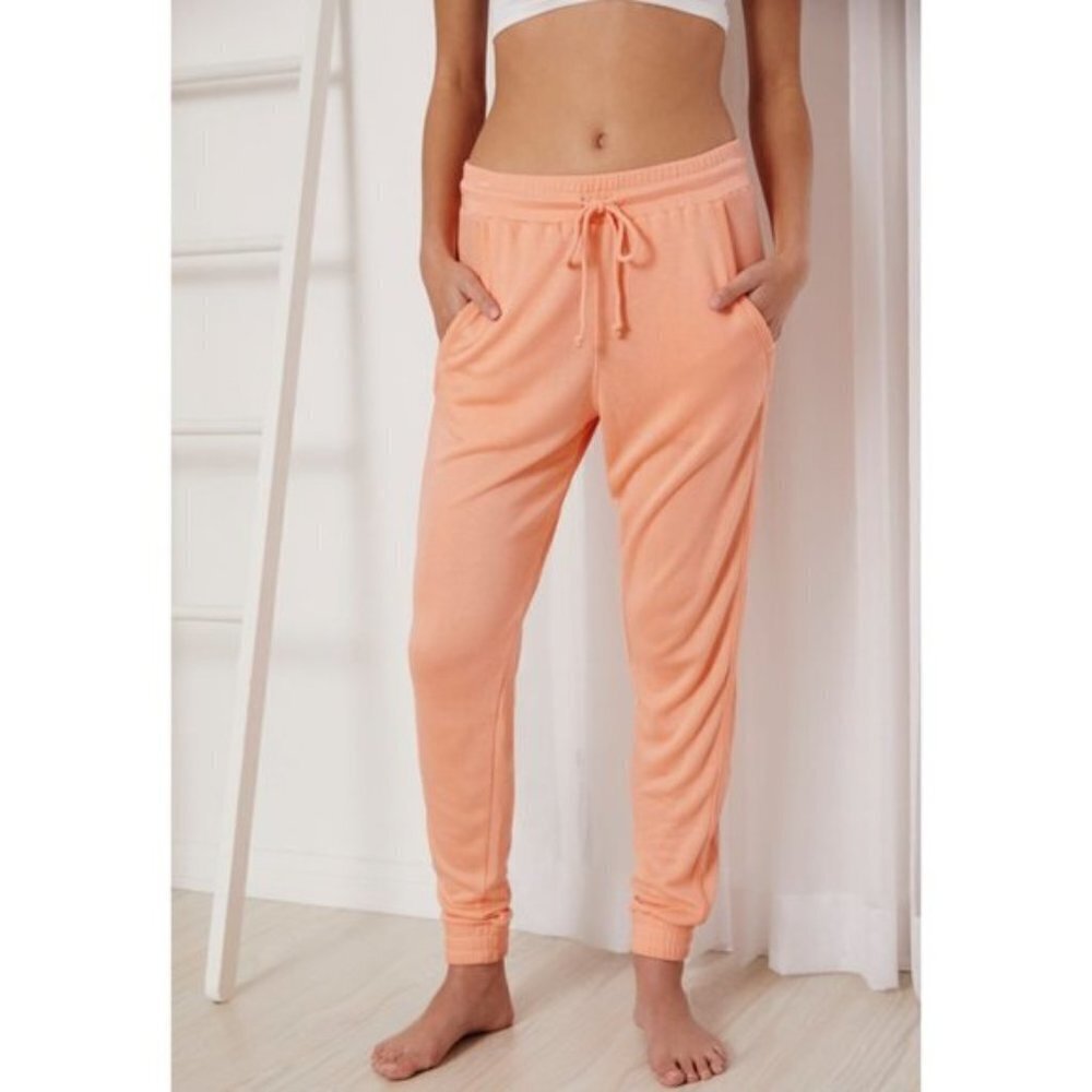 Free People Movement Womens Peach Back Into It Comfy Joggers Size Medium